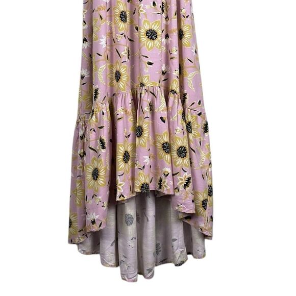 Ann Taylor Loft Beach Floral Halter Neck Midi Tiered Babydoll Dress Size Small - Picture 4 of 8